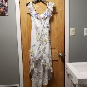 Julia Jordan White Floral High Low Dress